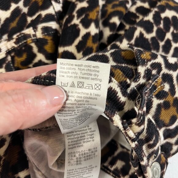 J Crew AQ627 Highest Rise Toothpick Pant in Leopard Stretch Corduroy Size 28T - Picture 8 of 9